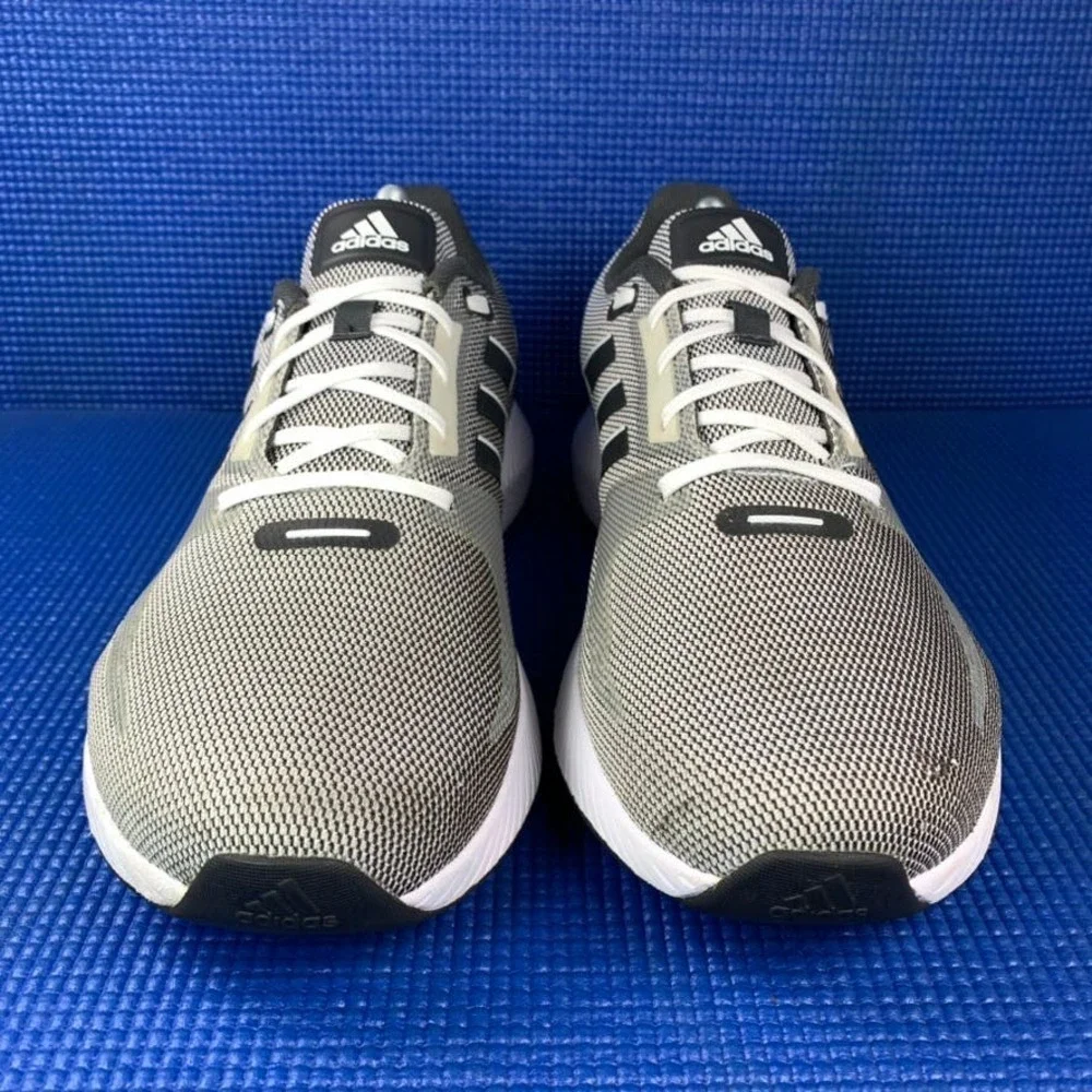ADIDAS RUNFALCON 2.0 Men`s Size 10 Grey Black Athletic Running Shoes GV7134